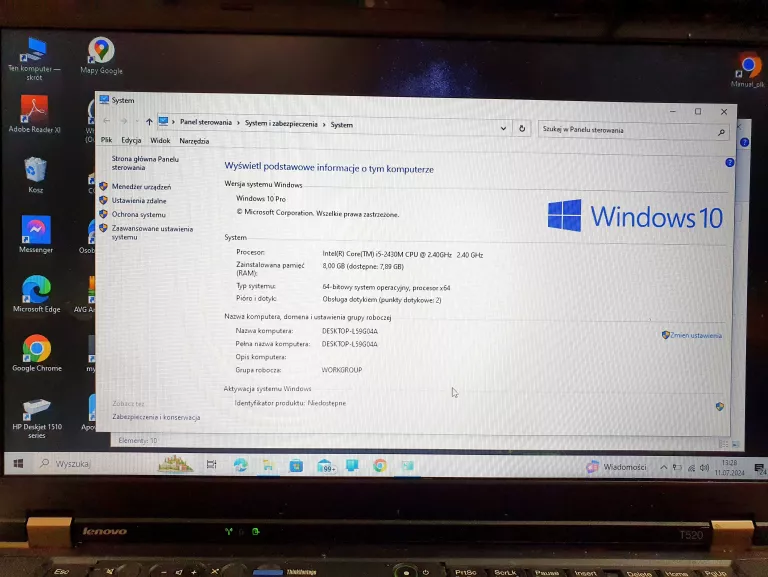 LENOVO THINKPAD T520 8GB/128GB I5