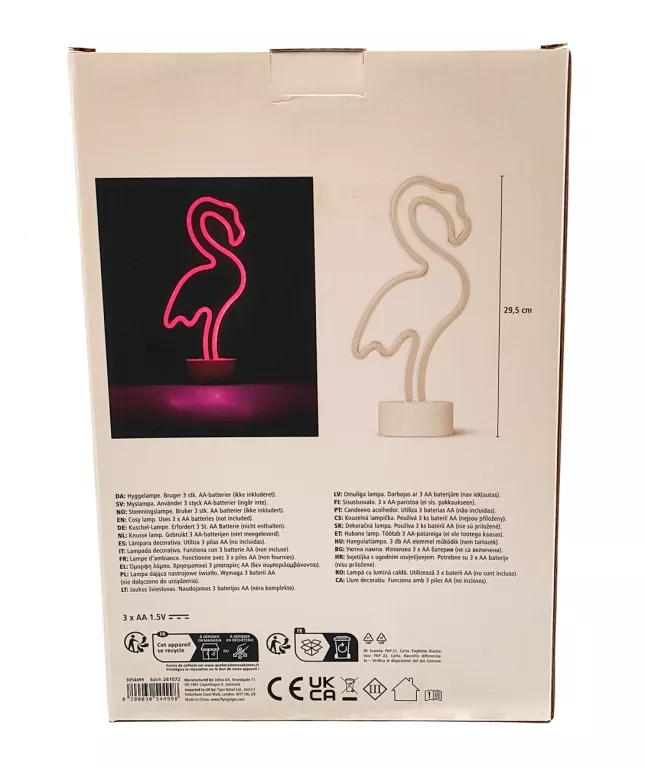 LAMPKA NEON LED FLAMING NA BATERIE + USB