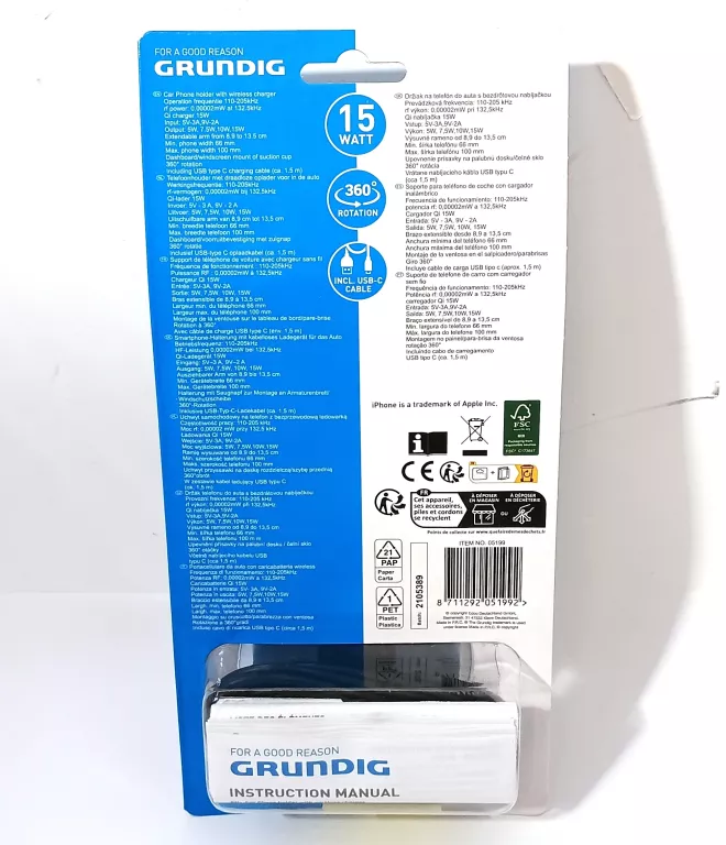 GRUNDIG UCHWYT NA TELEFON Z INDUKCJĄ