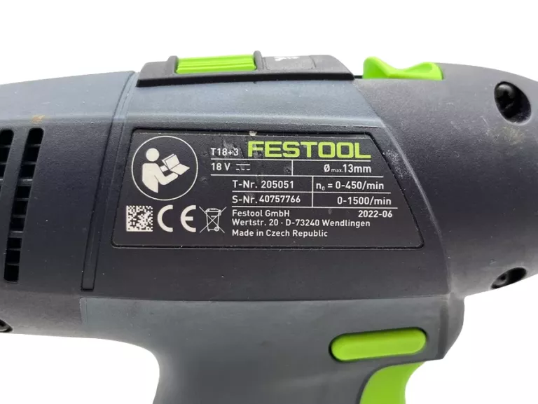 AKUMULATOROWA WIERTARKO-WKRĘTARKA FESTOOL T 18+3 18V