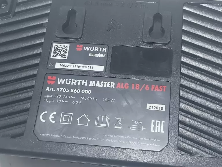 ŁADOWARKA WURTH MASTER ALG 18V 6A