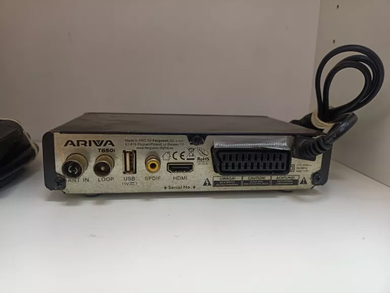 DEKODER DVBT ARIVA T650I