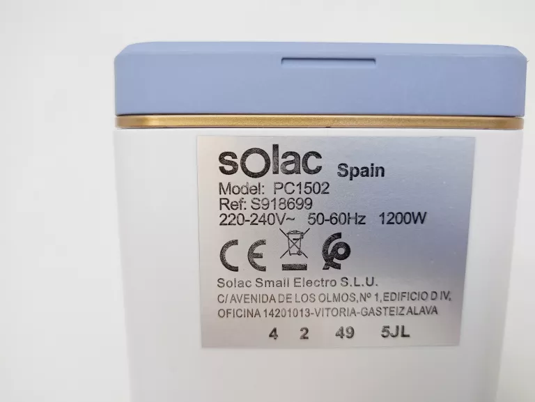 PAROWNICA DO UBRAŃ SOLAC PC1502