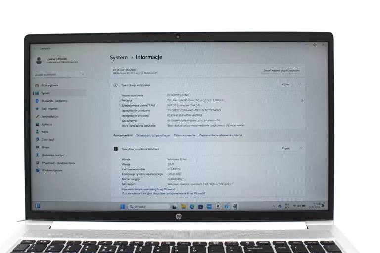 LAPTOP HP PROBOOK 450 G9 I7-1255U/16GB RAM/500GB SSD