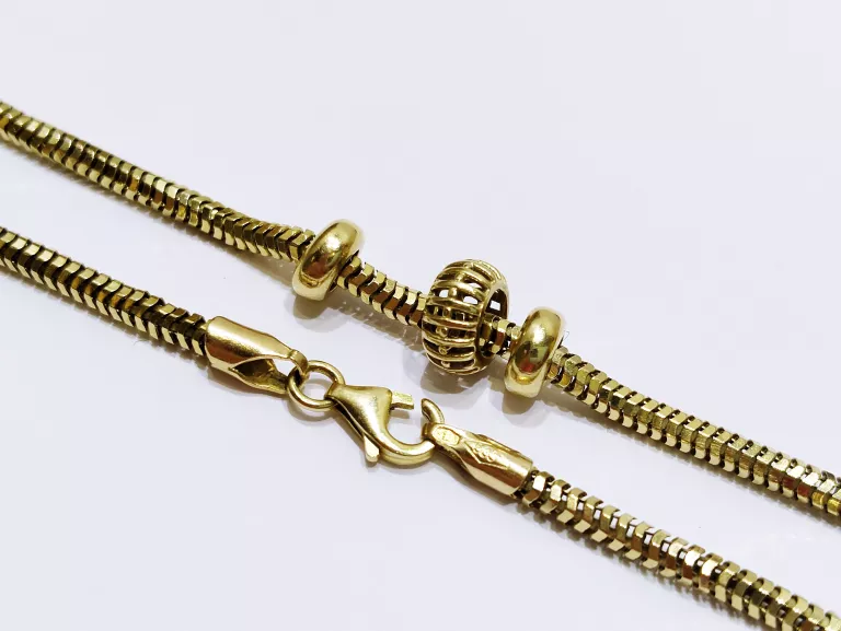 ZŁOTA BRANSOLETKA SPLOT SNAKE DŁ.19,5CM PR.585