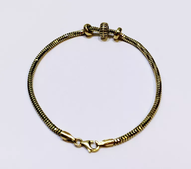 ZŁOTA BRANSOLETKA SPLOT SNAKE DŁ.19,5CM PR.585
