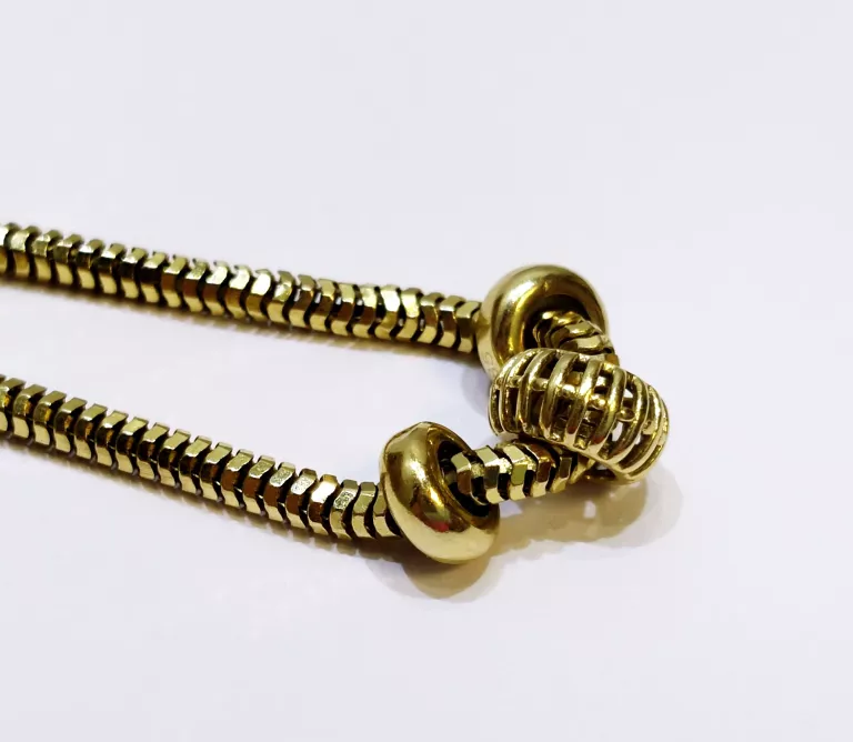 ZŁOTA BRANSOLETKA SPLOT SNAKE DŁ.19,5CM PR.585