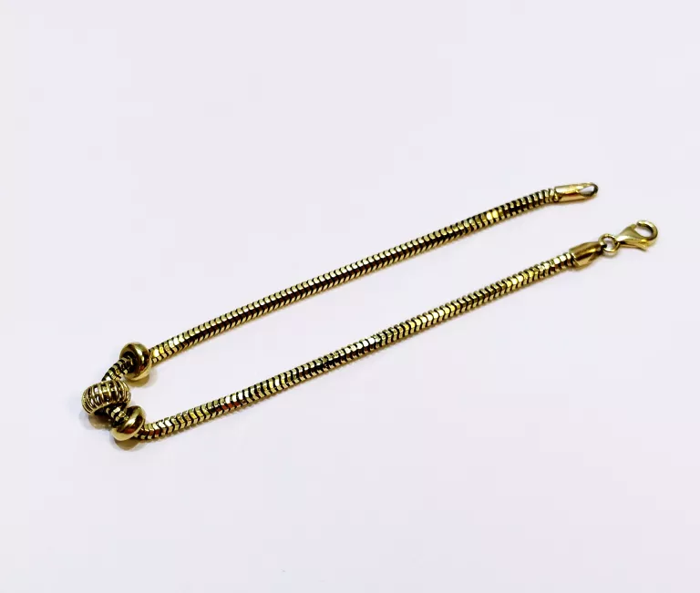 ZŁOTA BRANSOLETKA SPLOT SNAKE DŁ.19,5CM PR.585