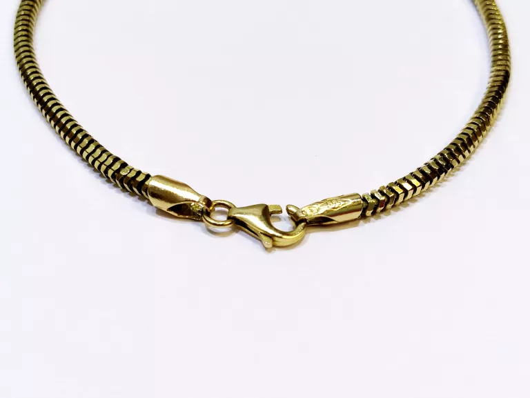 ZŁOTA BRANSOLETKA SPLOT SNAKE DŁ.19,5CM PR.585