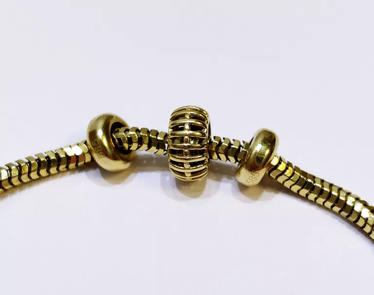 ZŁOTA BRANSOLETKA SPLOT SNAKE DŁ.19,5CM PR.585