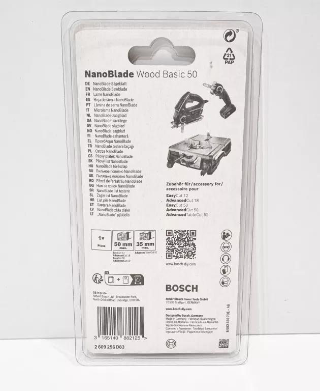BRZESZCZOT PIŁA NANOBLADE WOOD SPEED 50 BOSCH