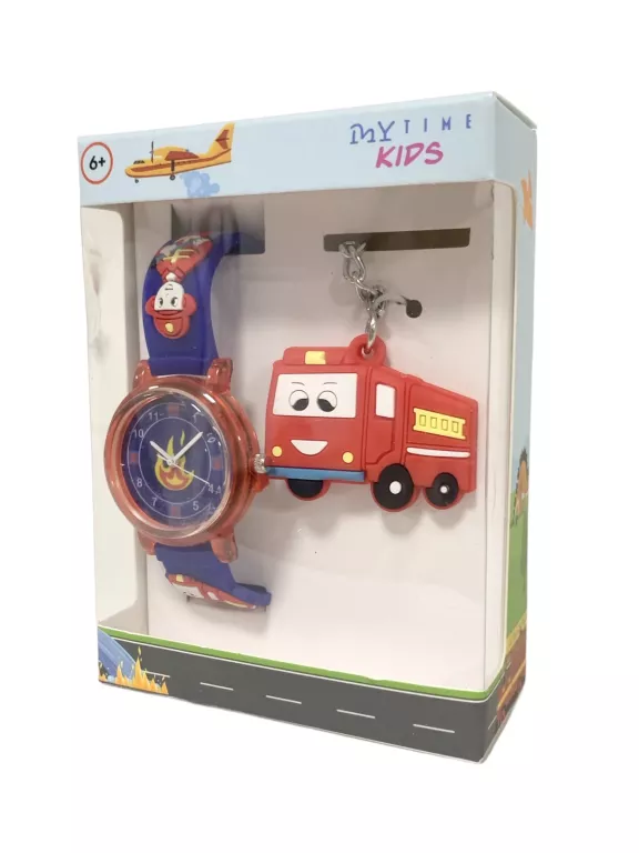 ZEGAREK DLA DZIECKA MY TIME KIDS DLA CHŁOPCA WÓZ STRAŻACKI