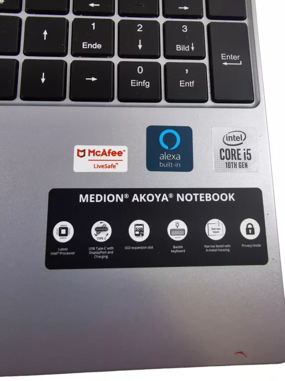 LAPTOP MEDION AKOYA MD63690 8/256GB IINTEL I5