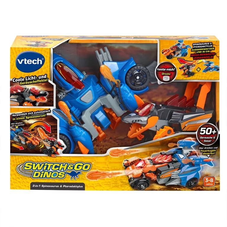 VTECH SWITCH&GO ZABAWKA DINOZAURY SAMOCHÓD 2W1 DE
