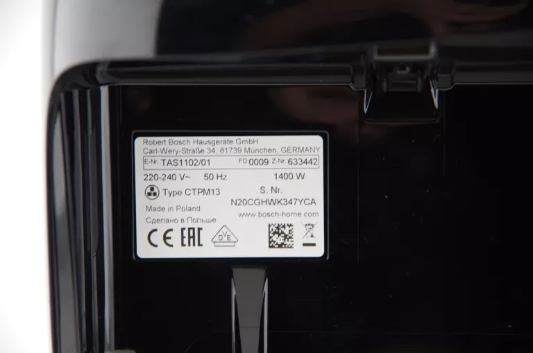 ZJAWISKOWY EKSPRES KAPSUŁKOWY BOSCH TASSIMO STYLE TAS1102 3,3 BAR CZARNY