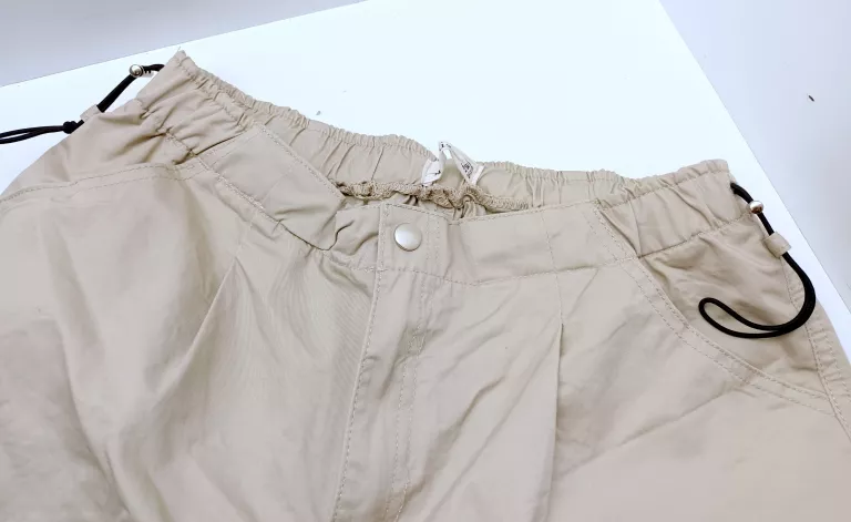 BEŻOWE SPODNIE CARGO ROZMIAR L/40 LAULIA PREMIUM COLLECTION 100% BAWEŁNA