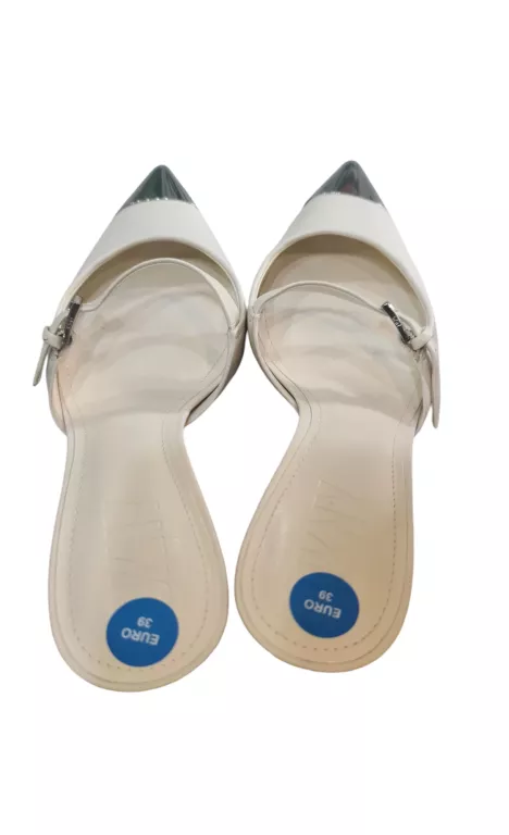 BUTY DKNY SZPILKI KLAPKI METALOWY CZUBEK ROZM 39