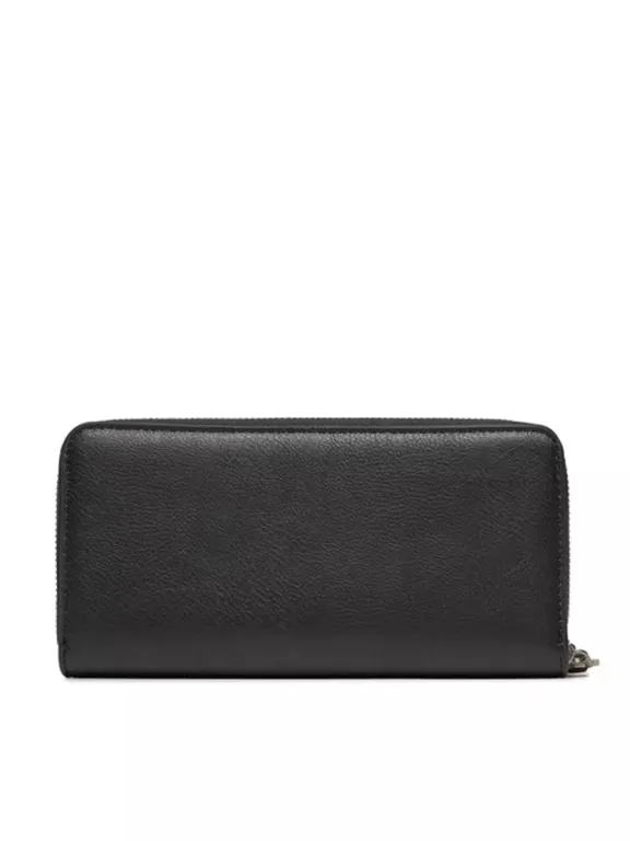 DUŻY PORTFEL CALVIN KLEIN ULTRALIGHT ZIP AROUND W/WRISTLET CZARNY