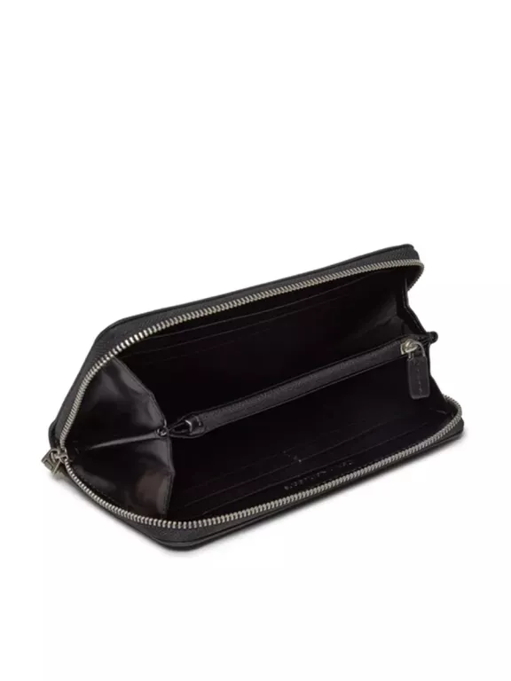 DUŻY PORTFEL CALVIN KLEIN ULTRALIGHT ZIP AROUND W/WRISTLET CZARNY