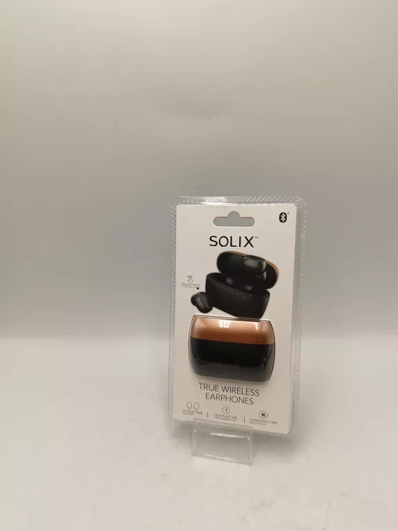 SŁUCHAWKI BLUETOOTH SOLIX TWE CZARNO ZŁOTE