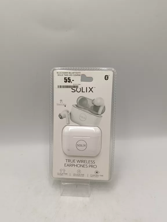 SŁUCHAWKI BLUETOOTH SOLIX TWE  LED PRO BIAŁE