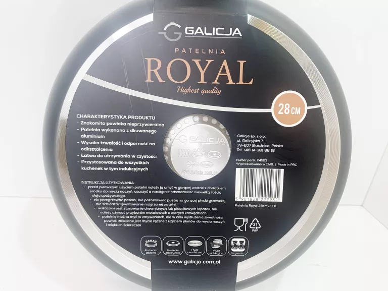 PATELNIA TRADYCYJNA GALICJA ROYAL 28 CM NON-STICK (NIEPRZYWIERAJĄCA)