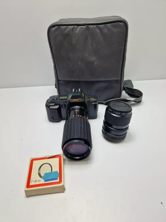 APARAT CANON T70 + MAGINON SERIE G 70-210MM + EXAKTA 35-70MM 1:35-4.5