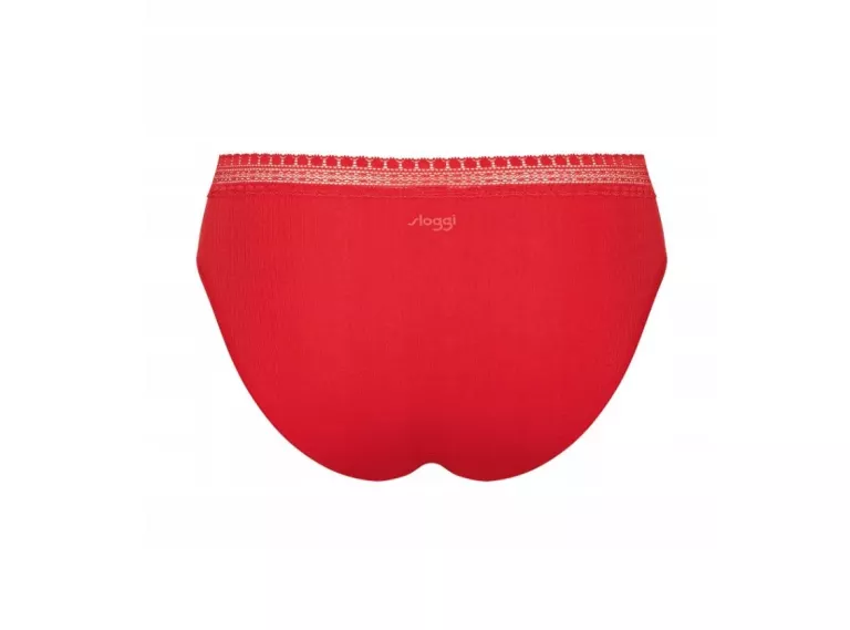 SLOGGI BIKINI KOBIETY GO RIBBED CZERWONE (2 W ZESTAWIE) ROZ M