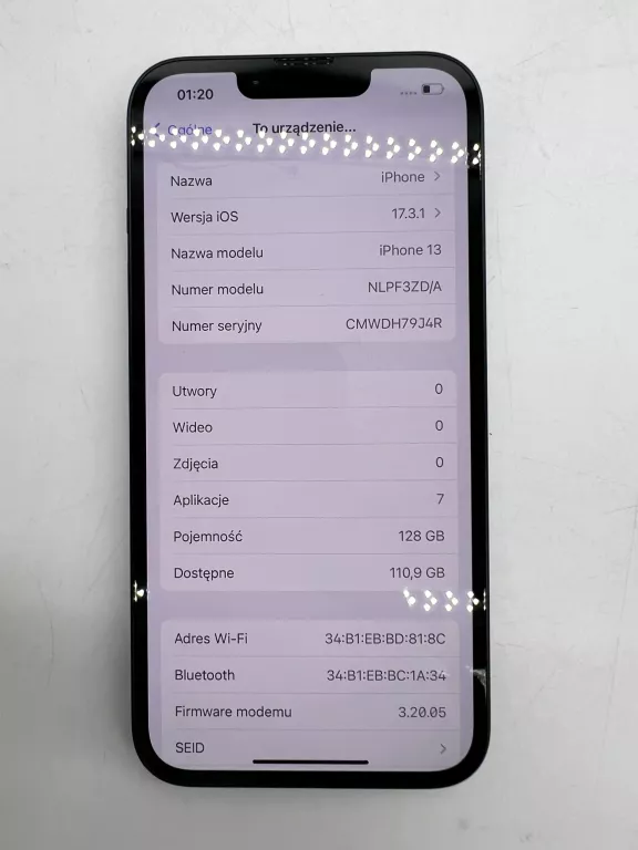 TELEFON IPHONE 13 128GB - IDEAŁ, BAT. 100%