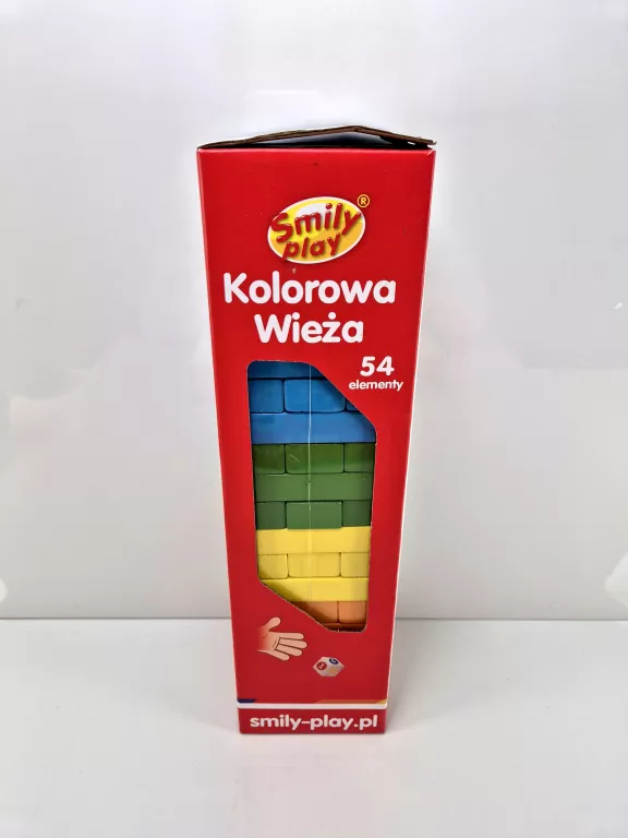 WIEŻA  UKŁADANKA DREWNIANA SMILY PLAY 3+