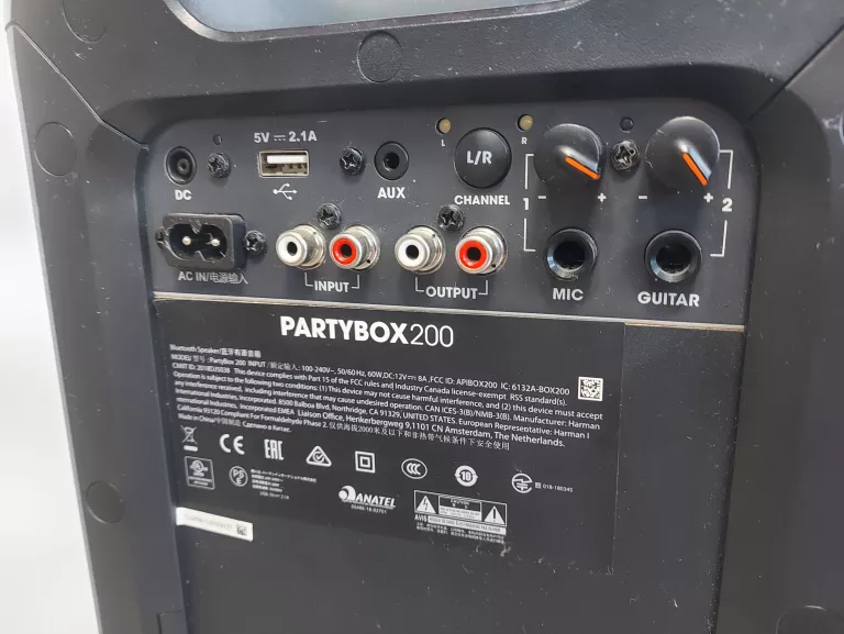 GŁOŚNIK JBL PARTYBOX 200 + ZASILACZ