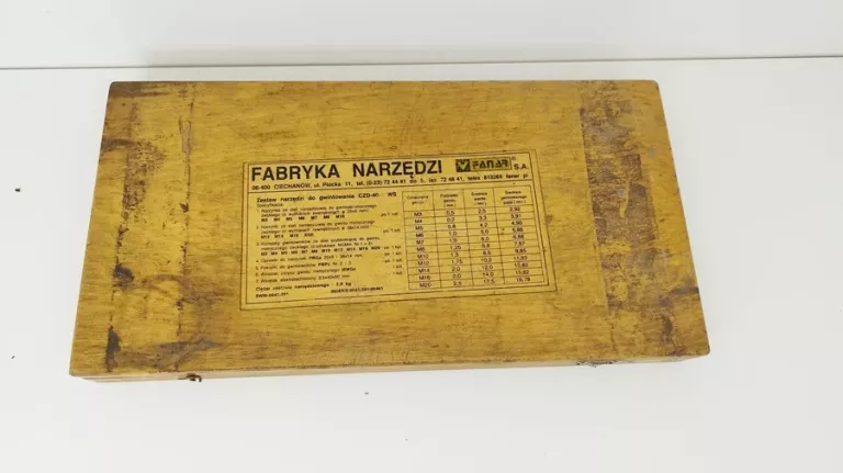 ZESTAW NARZĘDZI DO GWINTOWANIA CZD-40 HSS - FANAR