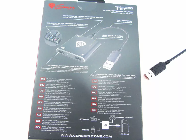 ADAPTER MYSZY/KLAWIATURY GENESIS TIN 200 DO KONSOL
