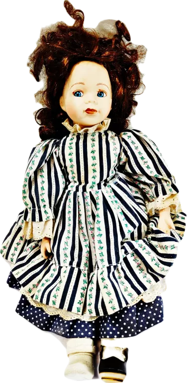 LALKA PORCELANOWA DZIEWCZYNKA USZKODZONE WŁOSY 45 CM