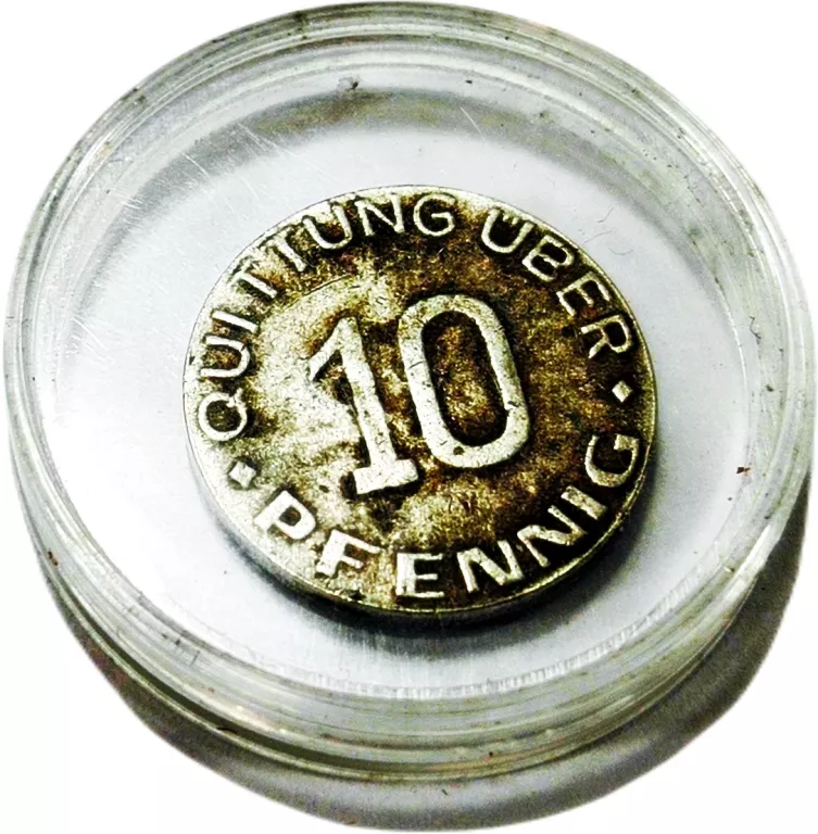 KOLEKCJONERSKA MONETA 1942 PFENNIG 10 FENIGÓW QUITUNG UBER