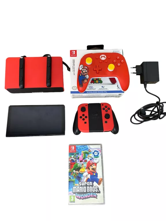 KONSOLA NINTENDO SWITCH OLED MARIO RED EDITION DODATKOWY PAD GRA POLISA