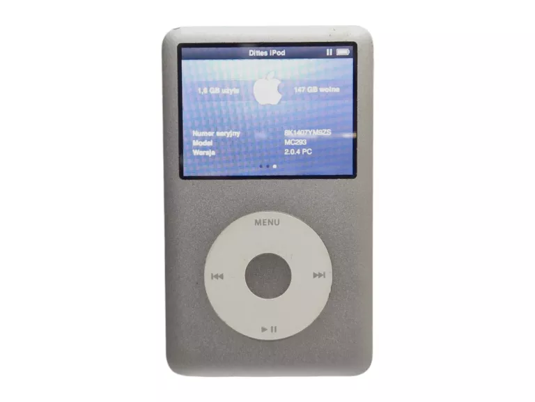 APPLE IPOD CLASSIC A1238 MC293 160GB SREBRNY