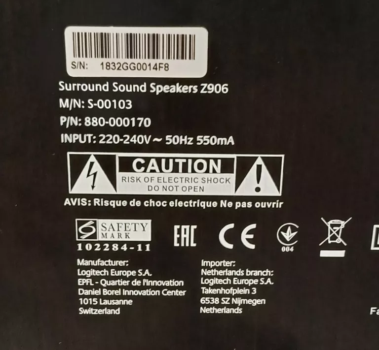 ZESTAW GŁOŚNIKÓW LOGITECH Z906 5.1