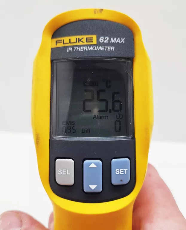 PIROMETR LASEROWY FLUKE TERMOMETR IR NA PODCZERWIEŃ 62 MAX ŻÓŁTY