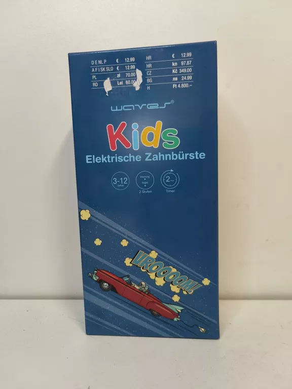ELEKTRYCZNA SZCZOTECZKA DO ZĘBÓW WAVES KIDS NIEBIESKA