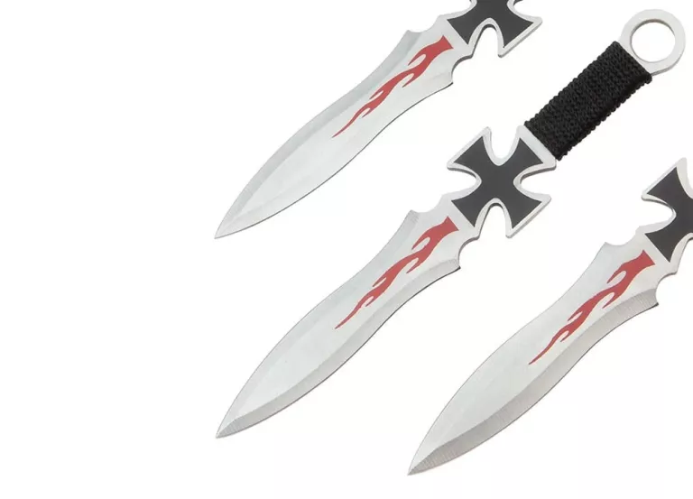 NOŻE DO RZUCANIA KUNAI ZESTAW KRZYŻ N-424