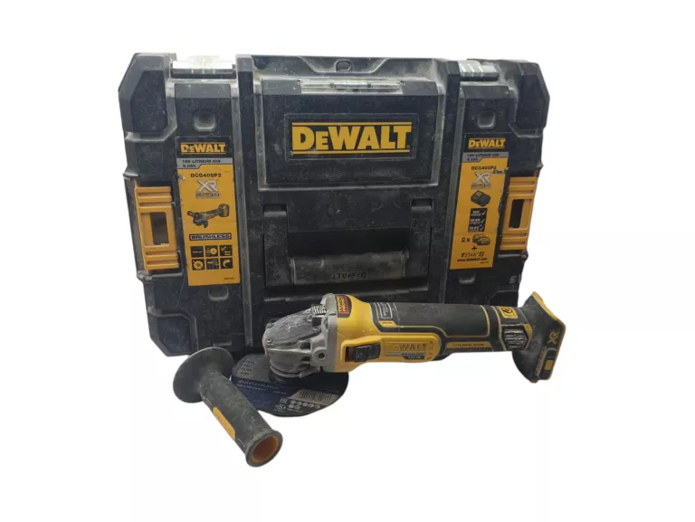 SZLIFIERKA KĄTOWA AKU DEWALT BRUSHLESS 18V XR + 2X AKU + ŁAD. W WALIZCE