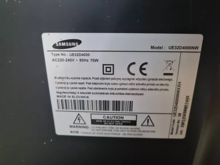 TELEWIZOR SAMSUNG UE32D4000NW + PILOT