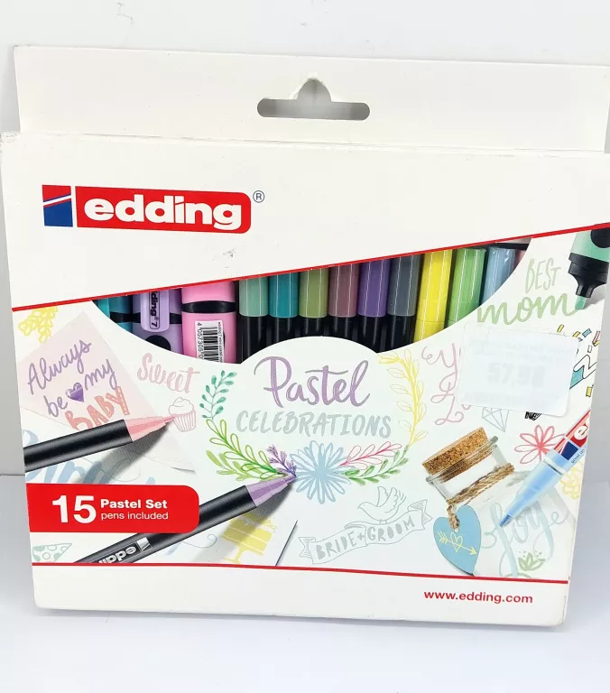 PASTELOWE MARKERY MAZKI ZESTAW 15 SZTUK EDDING