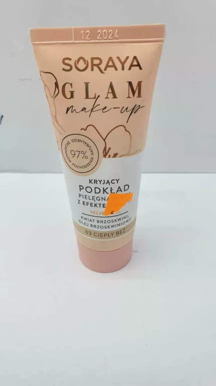 SORAYA GLAM KRYJĄCY PODKŁAD PIELĘGNACYJNY 03 CIEPŁY BEŻ 30 ML