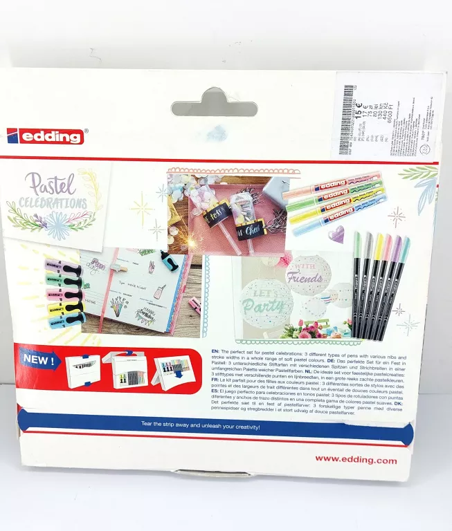 PASTELOWE MARKERY MAZKI ZESTAW 15 SZTUK EDDING