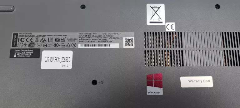 LAPTOP LENOVO IDEAPAD 320-15IAP 4GB/240 GB INTEL PENTIUM CPU N4200 15,6"