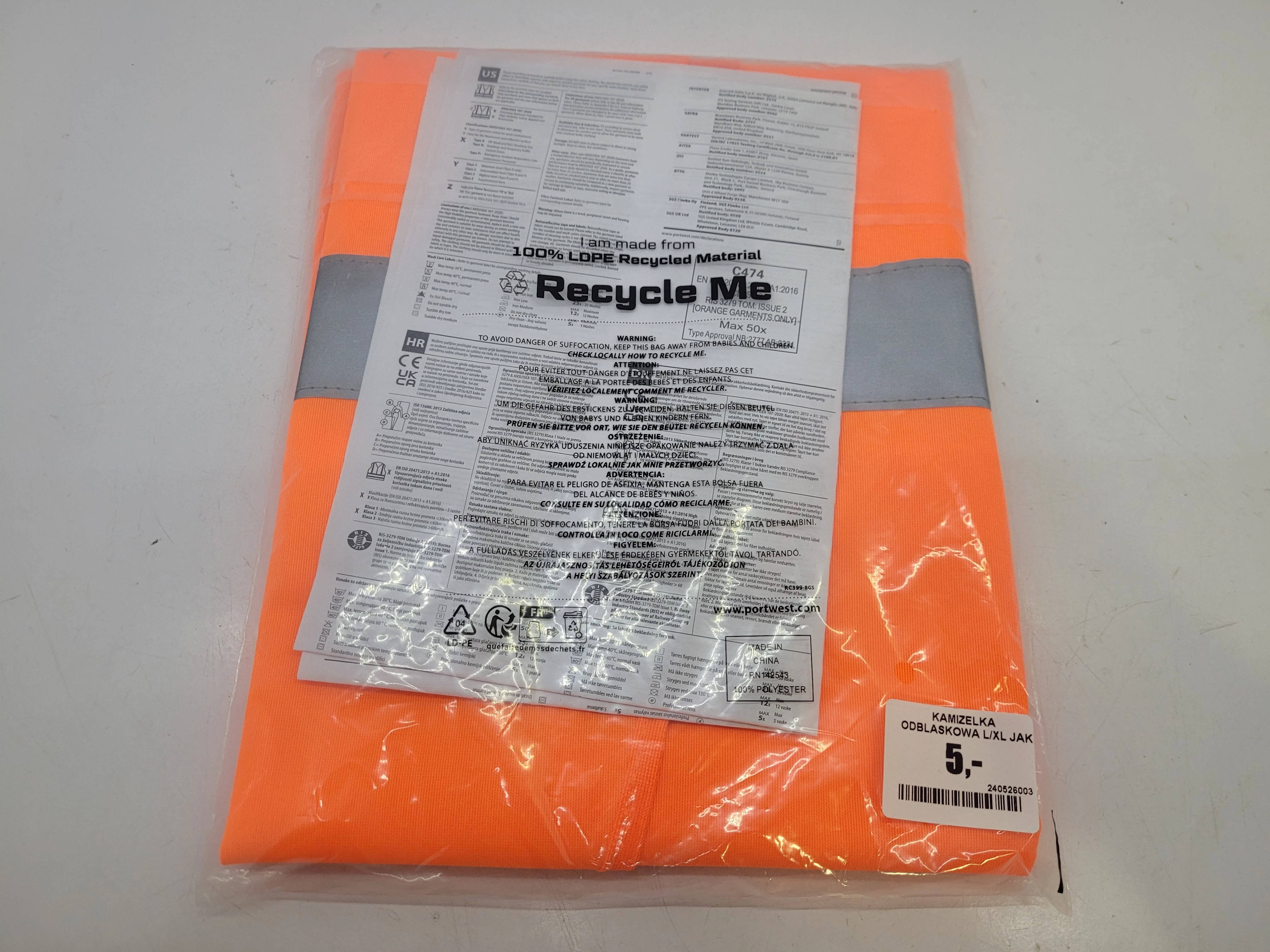 kamizelka-odblaskowa-lxl-jak-nowa-ean-gtin-5036108141654