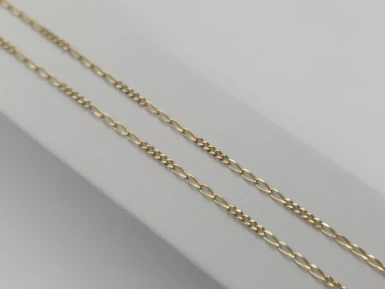 ZŁOTY ŁAŃCUSZEK SPLOT: FIGARO - 375 9K 47CM 2,45G