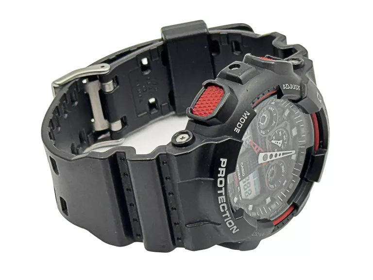 ZEGAREK MĘSKI CASIO G-SHOCK GA100-1A4ER BLACK/RED WR200M